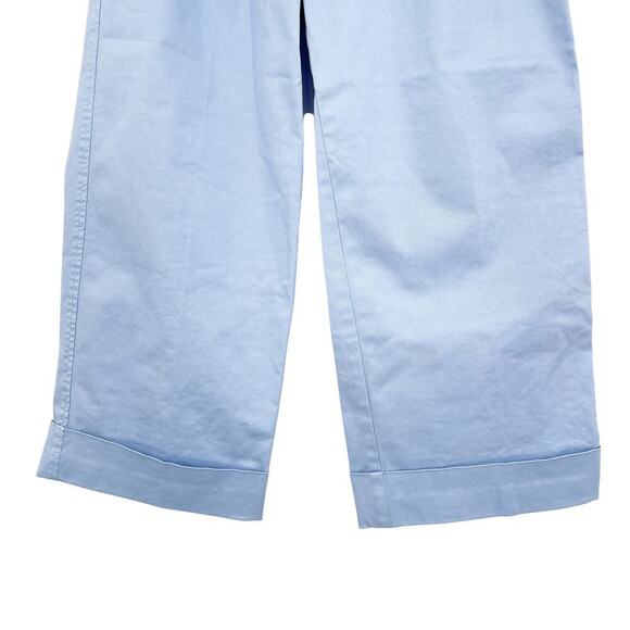 J.Crew Wide-Leg Pleated Chino Pant in Light Blue Women's Size 4 - Picture 6 of 7